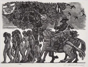 ANTONIN ODEHNAL: Exlibris for Andreas Selle; in Passepartout - Imagen 1 de 2