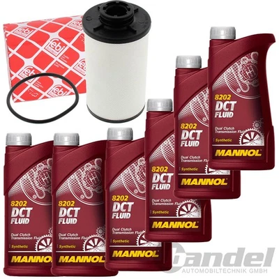 Febi Filtro Olio + 6L mannol Doppelkupplungsgetriebeöl Adatto per VW 6-DSG DQ250 - Immagine 1 di 3