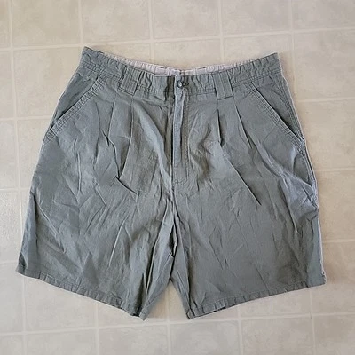 Pantalones Cortos Baxter Para Hombre Verde Oliva Mezcla de Lino Tejido Chino Golf Talla 36 Foto 1 de 3