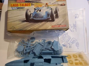 1/24 MERIT VINTAGE PLASTIC KIT, 1949 LAGO TALBOT 4 1/2 LITRE GP CAR  - Picture 1 of 4