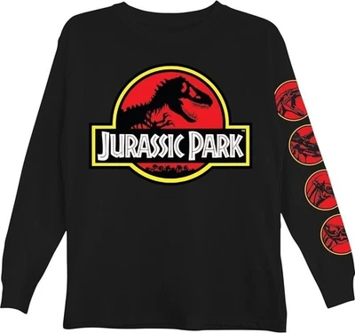 Jurassic Park Boys Jurassic World Long Sleeve Crewneck T-Shirt for Little and... - Image 1 of 4