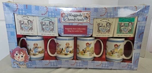 NEW/Sealed Classic Raggedy Ann & Andy Collectible Mug Set with 4 Different Teas - Picture 1 of 7
