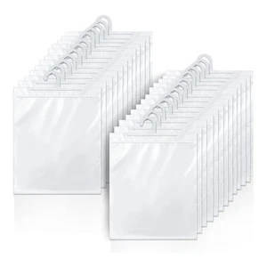 Paquete de 24 bolsas de almacenamiento colgantes, gancho 10 X 12,5 pulgadas bolsas de plástico transparente para 5141 - Imagen 1 de 7