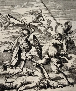 1700 c Salomon van Rusting, Rare Dutch Dance of Death, the Soldier - Picture 1 of 2