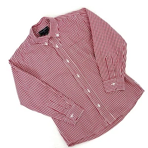 Oscar De La Renta Little Boy Shirt Red White Gingham Long Sleeve Country Western - Picture 1 of 8