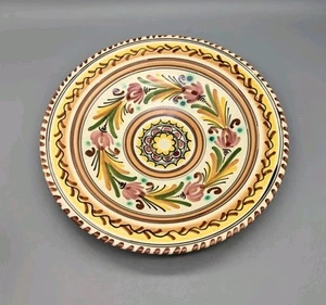 Vintage Italian Spanish Ceramic Pottery Plate 11" Signed Mid Century - Picture 1 of 10