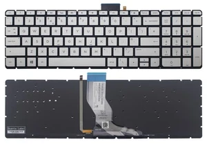 Silver UK Backlit Keyboard For HP ENVY 17t-n 17t-n000 17t-n100 - Picture 1 of 3
