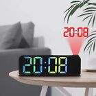 180° Rotation Digital Projection Alarm Clock Luminous Electronic LED Clock