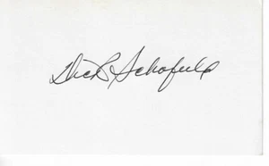 Dick "Ducky" Schofield Signed 3x5 Index Card Autographed MLB Baseball Pirates - Picture 1 of 1
