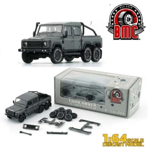 BMC 1/64 Land Rover Defender 110 Pick Up 6x6 with Accessory Grey RHD 64B0340 - Picture 1 of 1