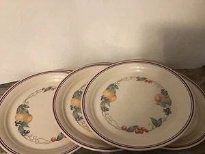 Vintage Corelle Corning Abundant Dinner Plate 10 1/4" Fruit Design / 4 - Picture 1 of 4