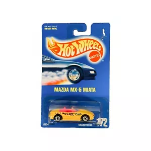 1991 Hot Wheels #172 Mazda MX-5 Miata gelb mit rosa Innenausstattung 0454 Mattel - Bild 1 von 12