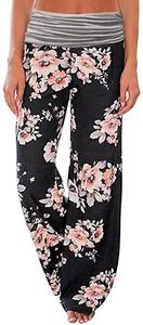 Gracyoga Women's Comfy Pajama Pants Wide Leg Lounge Palazzo Yoga Pants Stretch C - Picture 1 of 6
