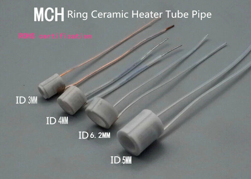 1Pc Ring MCH Ceramic Heater Tube Pipe ID3/4/5/6.2/10mm Resistive Heating Element - Image 1 of 4
