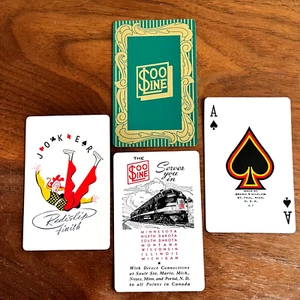 Soo Line Eisenbahn Spielkarten 60er Jahre RediSlip braun & Bigelow USA EMD F3 - Bild 1 von 9