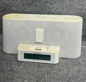 Sony Clock Radio ICF-C1iP Dual Alarm Dream Machine AM/FM iPod Dock In Beige - Picture 1 of 14