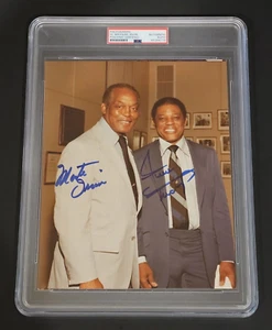 WILLIE MAYS & MONTE IRVIN Signed 8x10 Photo-HALL OF FAME-PSA Slabbed - Picture 1 of 5