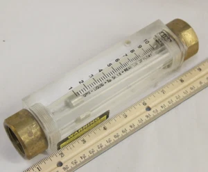 King 1FNPT BR EP 10GPM Inline Liquid Gauge Flowmeter 7510116A02 - USED - Picture 1 of 3