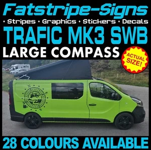 to fit TRAFIC MK3 SWB L1 COMPASS MOTORHOME GRAPHICS STICKERS DECALS STRIPES VAN - Picture 1 of 4