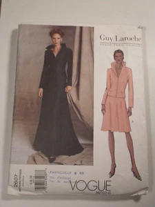 V-2607 Guy Laroche Veston Jupe Patron de Couture Vogue 6-8-10 Découpé Complet - Picture 1 of 5