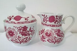 Mitterteich Bavaria Red Onion Creamer and Lidded Sugar Rare VHTF - Picture 1 of 4