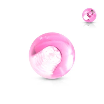 Piercing Lengua Ojo de Serpiente Barra Curvada Bola Resplandor en la Oscuridad 16G 9/16" Foto 1 de 4