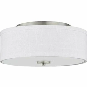 Progress Inspire 13" Wide Integrated LED Flush Mount Drum Ceiling Light Fixture - Picture 1 of 2
