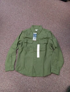 Lucky Brand Men's Long Sleeve Button Down Shirt Jacket Small Spring Olive - Picture 1 of 1