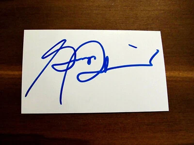 GEORGE STEINBRENNER NY YANKEES OWNER SIGNED AUTO VINTAGE INDEX CARD JSA GEM - Image 1 of 3