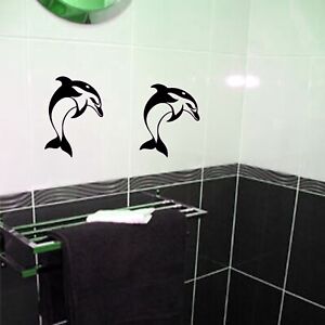 Dolphin wall stickers, Boys bathroom stickers, Kids bathroom wall stickers,