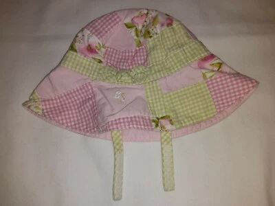 Janie and Jack 2009 Natación Jardín Rosa Verde Retazos Sol Sombrero Bebé Niñas 0 6 meses Foto 1 de 4