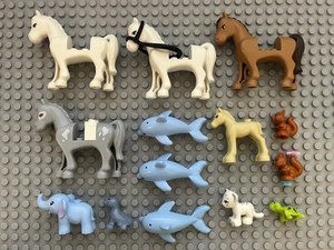 Lego FRIENDS Animal Minifigure Lot - Horse Dolphin Elephant Turtle Cat + more - Picture 1 of 11
