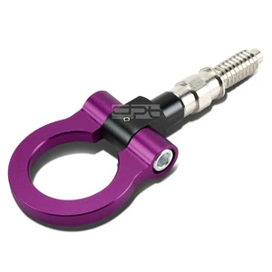 1.88"OPENING EDM EUROPEAN CAR ALUMINUM PURPLE RACING TOWING TOW HOOK HAULING KIT - Picture 1 of 6