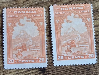 CANADA STAMP - 1927 Special Express - 20 Cent Orange - MNH X 2 - Image 1 of 2