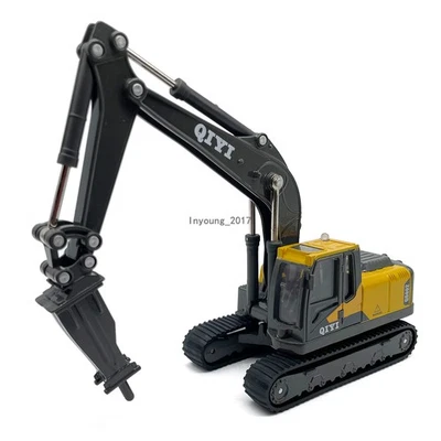 1/60 Drill Excavator Toy Diecast Construction Equipment Model Toy Vehicle Gray - Image 1 of 4
