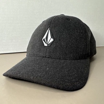 Volcom Youth Hat Flexfit Heather Gray Logo Embroidered Skate Surf Y2K Boys MINT - Image 1 of 4