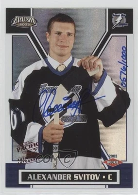 2002-03 Pacific Exclusive /1000 Alexander Svitov #200 Rookie Auto RC - Image 1 of 2