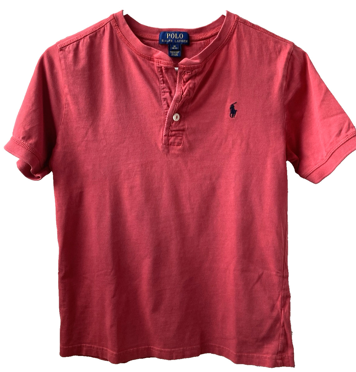 Polo Rojo Niño Polera Polo Ralph Lauren Roja Con Cuello Talla L