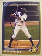JOSUE CALZADO signed RC YANKEES 2007 CHARLESTON RIVERDOGS baseball card AUTO SC