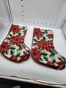 6er Set Weihnachtsstern 18 Zoll Weihnachtsstrumpf Gobelin Look - Bild 1 von 6