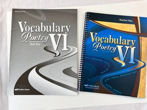 Abeka Vocabulary Poetry VI ~ Teacher Key & Teacher Quiz Key EXCELLENT - Picture 1 of 6