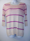 Halogen Size Xl Striped Sequin Pullover Sweater