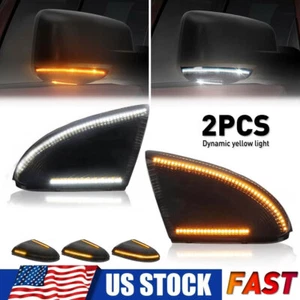 For Dodge RAM 1500-3500 Switchback LED Side Mirror Turn Signal Light Puddle Lamp - Picture 1 of 13