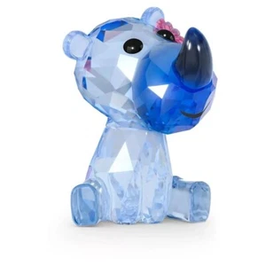 Swarovski Baby Animals Rocky Rhino Blue Swarovski Crystal Figurine #5619225 NIB - Picture 1 of 1