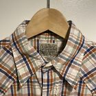 Lucky Brand Western Wear Long Sleeve Button Up Shirt Plaid Men’s Small