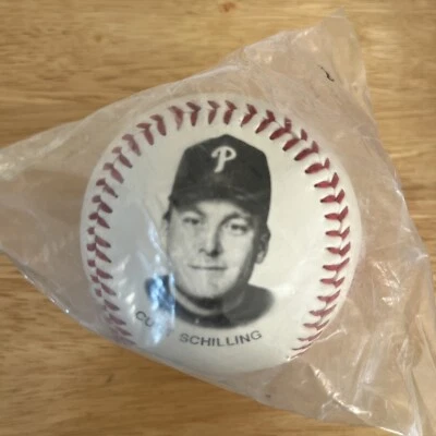 1994 Philadelphia Phillies Baseball Curt Schilling Mariano Duncan Fotoball Ball - Image 1 of 4