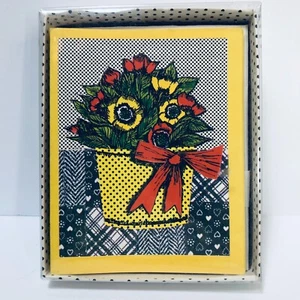 VTG EATON'S "BASKET OF POSIES" Boxed 10 Notecards/Envelopes (1972) CONDITION NOS - Picture 1 of 10