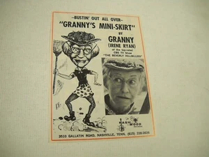 GRANNY from Beverly Hillbillies w/ GRANNY's MINI-SKIRT 1968 promo trade advt - Picture 1 of 1