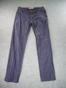 Iron and Resin Pants Mens 32x30 Blue Straight Flat front Jogger Elastic Waist - Picture 1 of 12