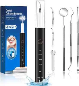 Ultrasonic Tooth Cleaner for Teeth - Electric Plaque Tartar Remover Dental Tool - Picture 1 of 6